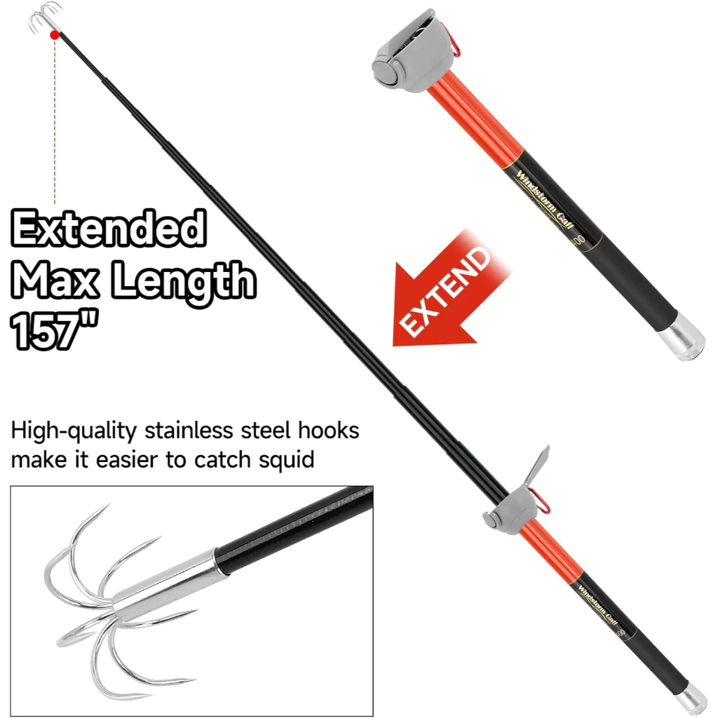 SANLIKE Fishing-Squid Gaff 3M/ - Fishing Rod Carbon Fiber recension och pris