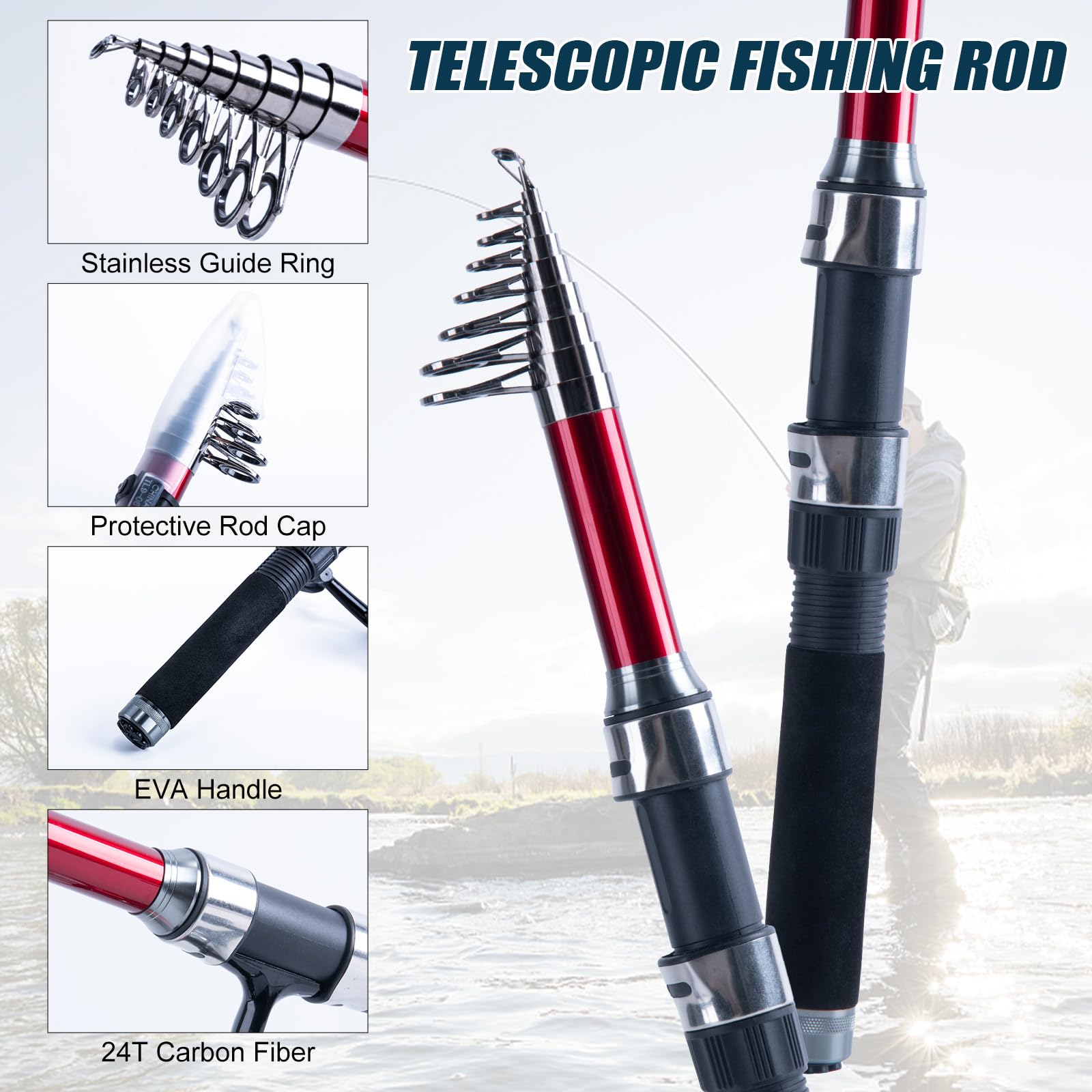 Goture 2Pcs Fishing Rod and 2P - Fishing Rod Combo recension och pris