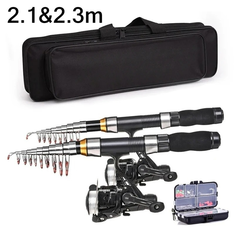 BRAVMAK 2.1/ 2.3 mTelescopic F - Fishing Rod Carbon Fiber recension och pris
